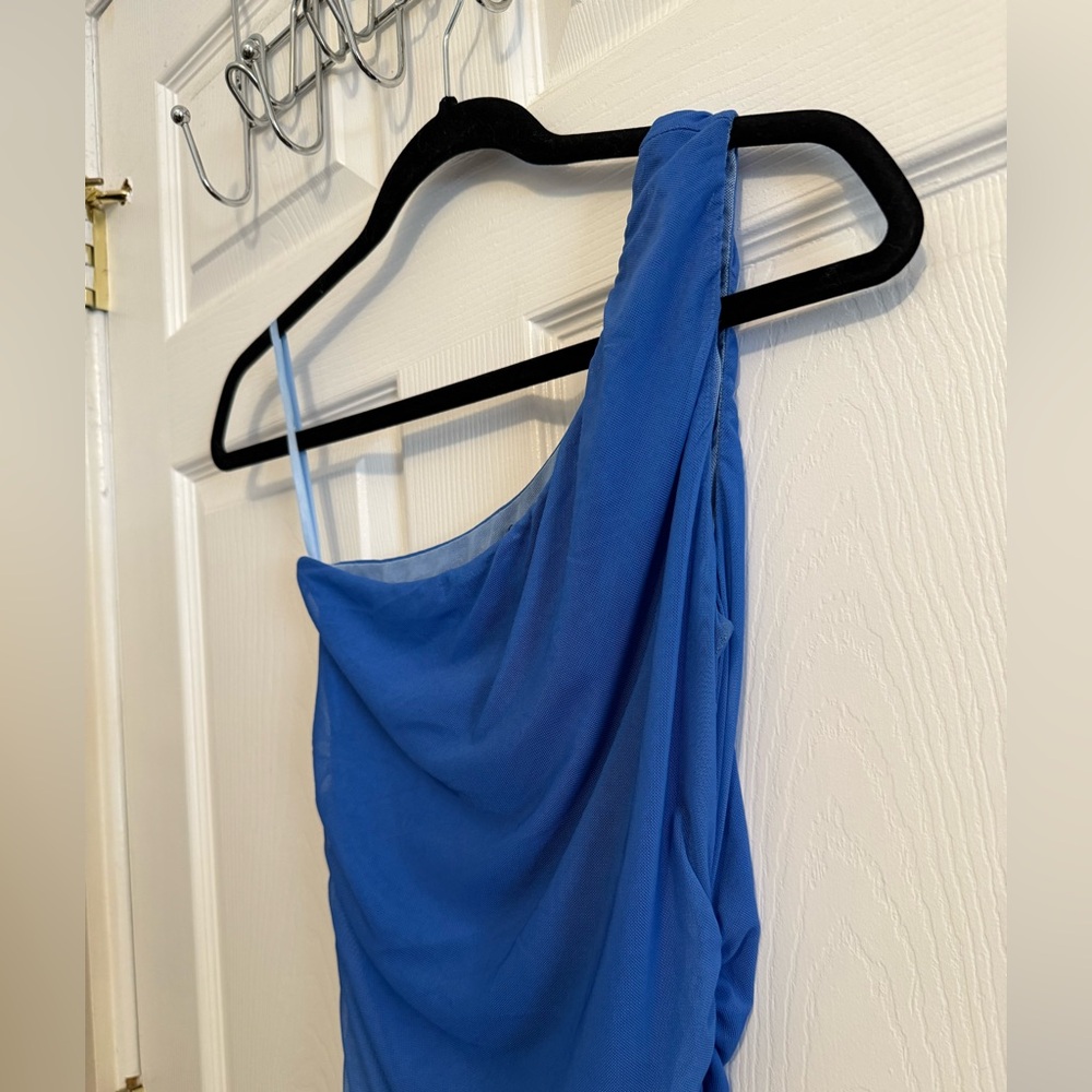 Runaway the Label Blue Green Yellow Ombre One-Shoulder Dress (size Medium) - Picture 5 of 8